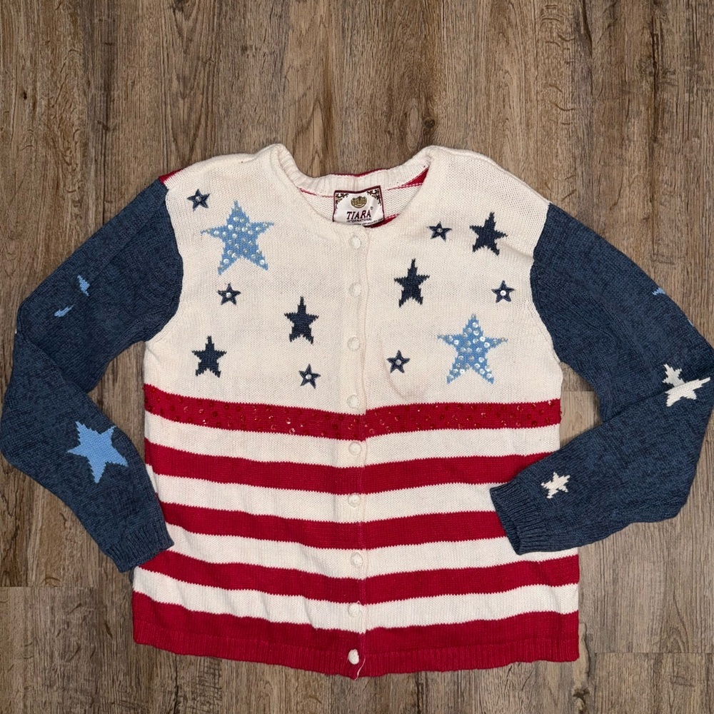 Tiara International • Patriotic Knit Sweater